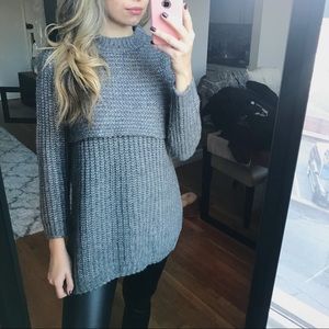Mason by Michelle Mason Double Layer Sweater